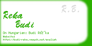 reka budi business card